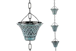 Rain Chain Gutter Downspout Catcher Outside Decorative Garden Rain Chimes