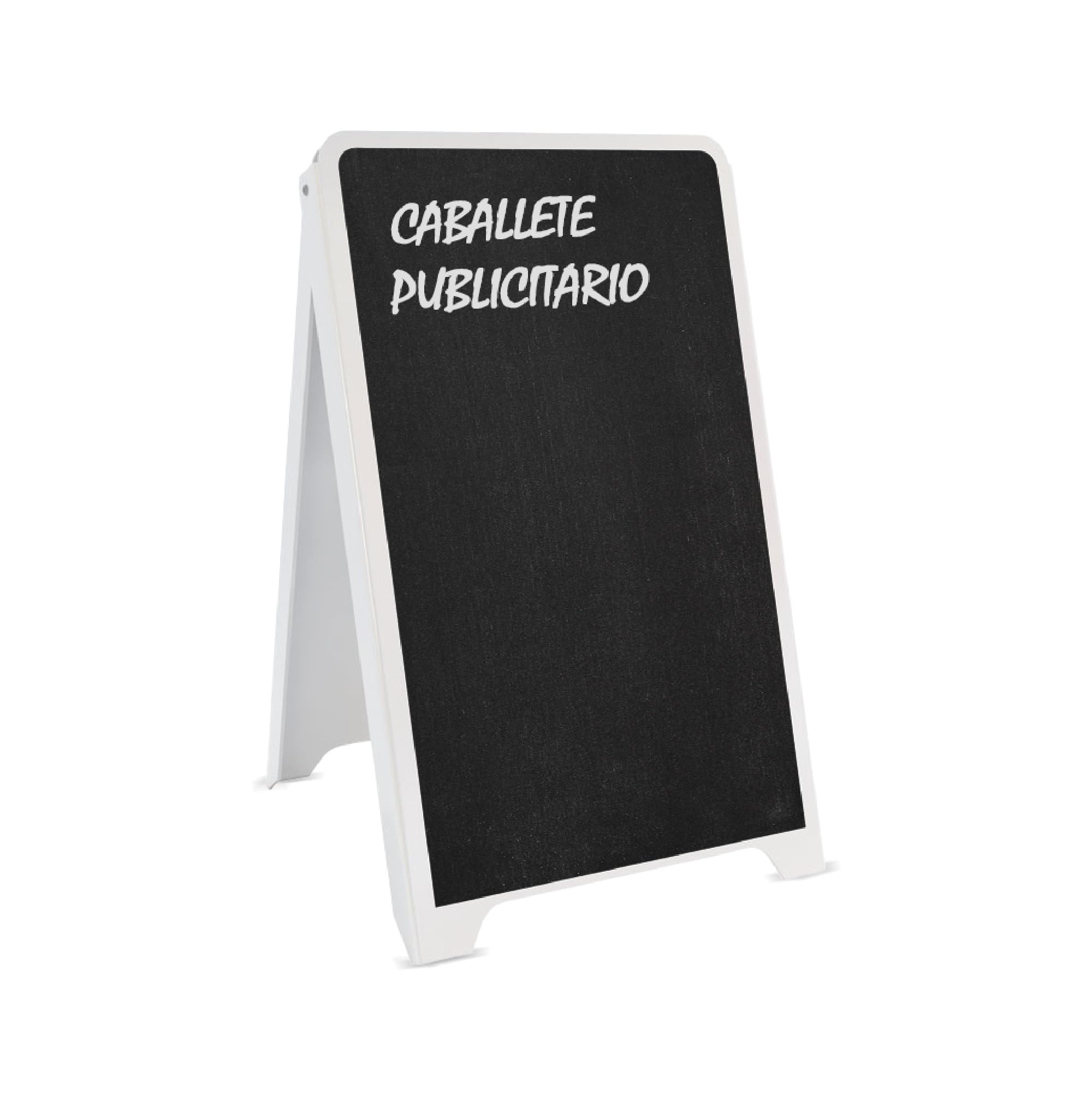 Caballete Publicitario de Plástico Con Pizarra | Medidas 480x815 mm | Expositor Doble Cara para Carteles | Caballete de Acera Económico para Anuncios y Promociones