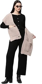 513 Women's Acrylic Woolen Soft Warm Self Design Casual Winter Wear Muffler Scarf Stole-picture-24