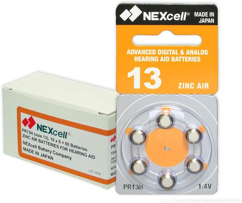 nexcellHearing Aid Batteries Size 13, PR48 (60 Batteries)