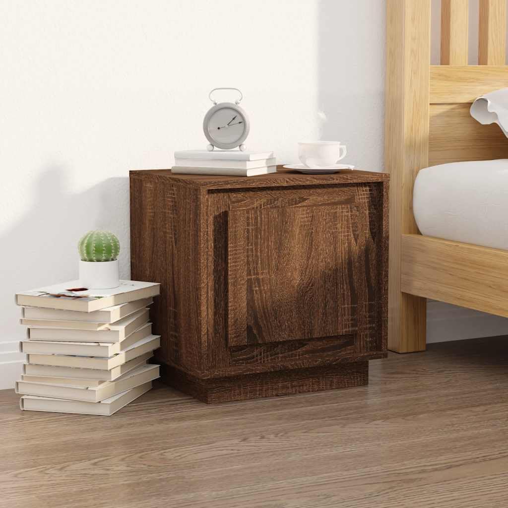 Juego de 2 mesitas de noche modernas de color blanco brillante de madera con compartimento de almacenamiento y puerta e instrucciones de montaje (idioma español no garantizado)