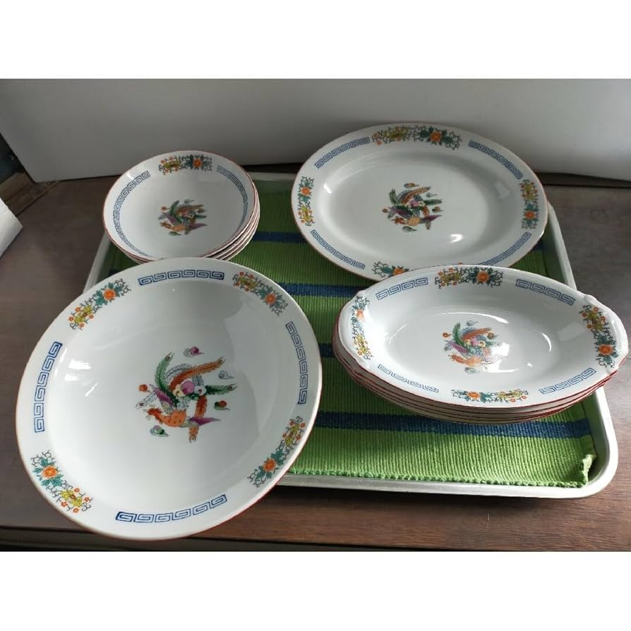 Amazon.co.jp: 山仁特選 中華皿セット 昭和レトロ : ホーム