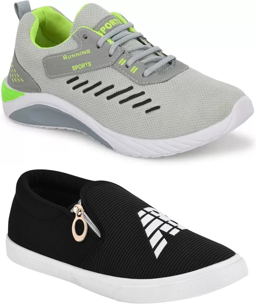 RAYS Ango Combo of 2 Sports Running Casual Sneaker Shoes for Men's