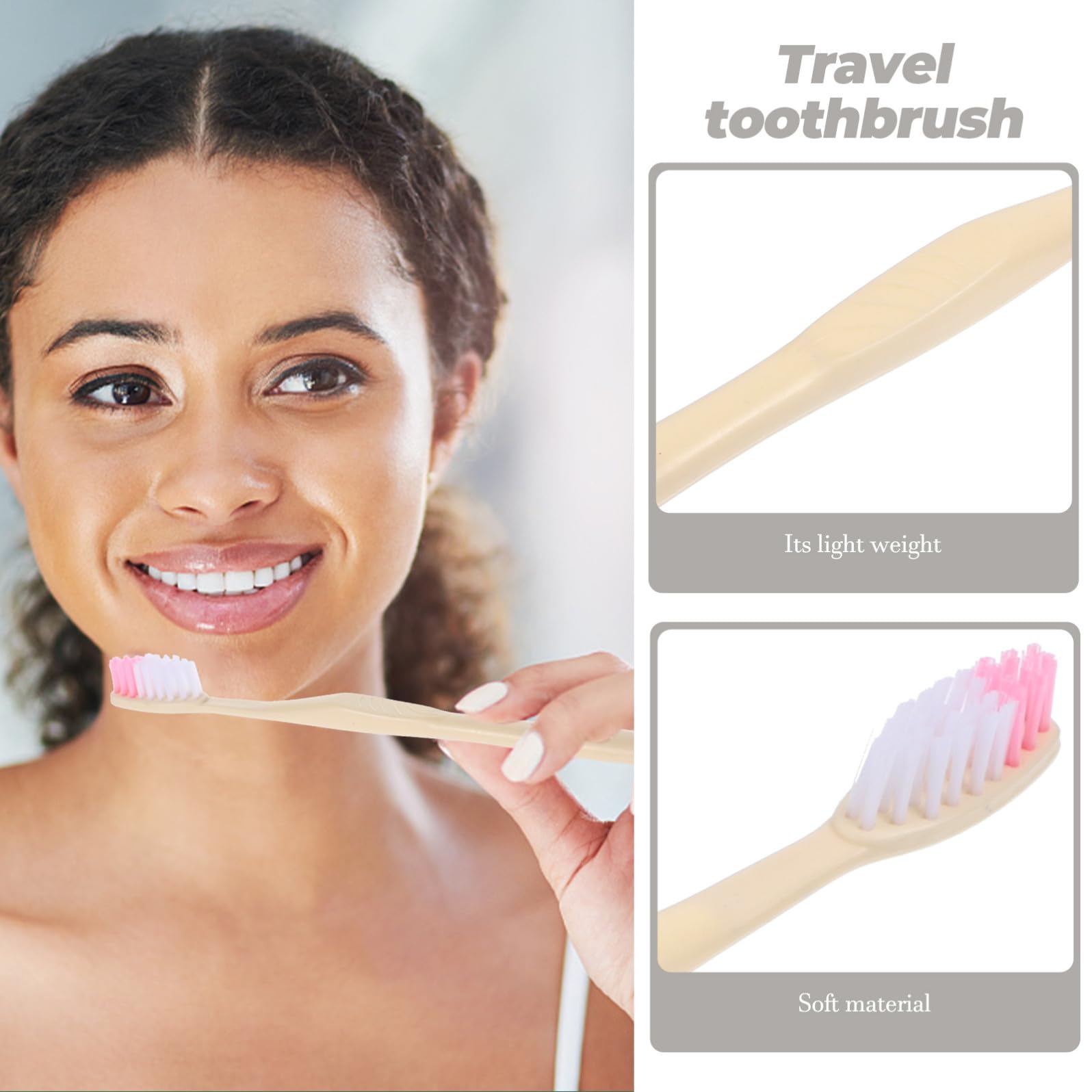 POPETPOP 100 Pezzi Spazzolini da Denti Usa e Getta con Dentifricio Confezionati Singolarmente Spazzolino Manuale da Viaggio Compatto Set Monouso Portatile per Igiene Orale in Campeggio