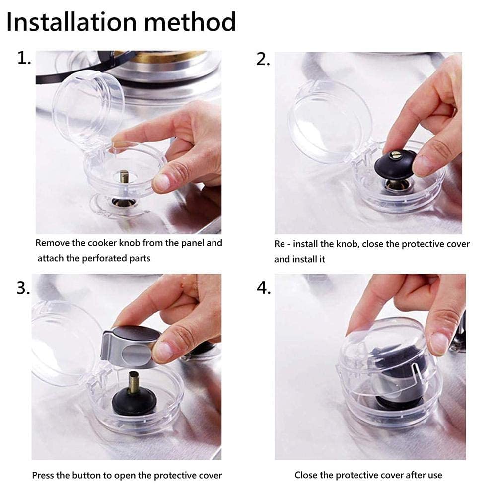 Perfect Pricee Gas Stove Knob Cover Childsafety Locks Gas Cooker Switch Protector for Baby Kids,2 Pcs 4