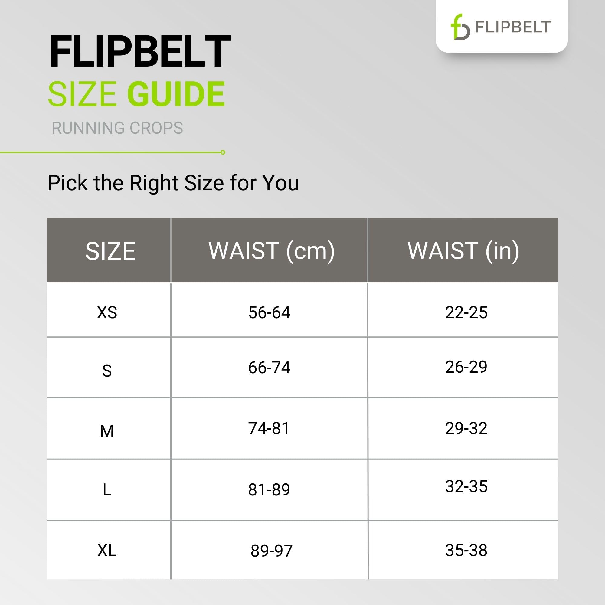 Flipbelt Cropped Pants for Running – Crops w/Built for Phone & Essentials Storage, USA Company