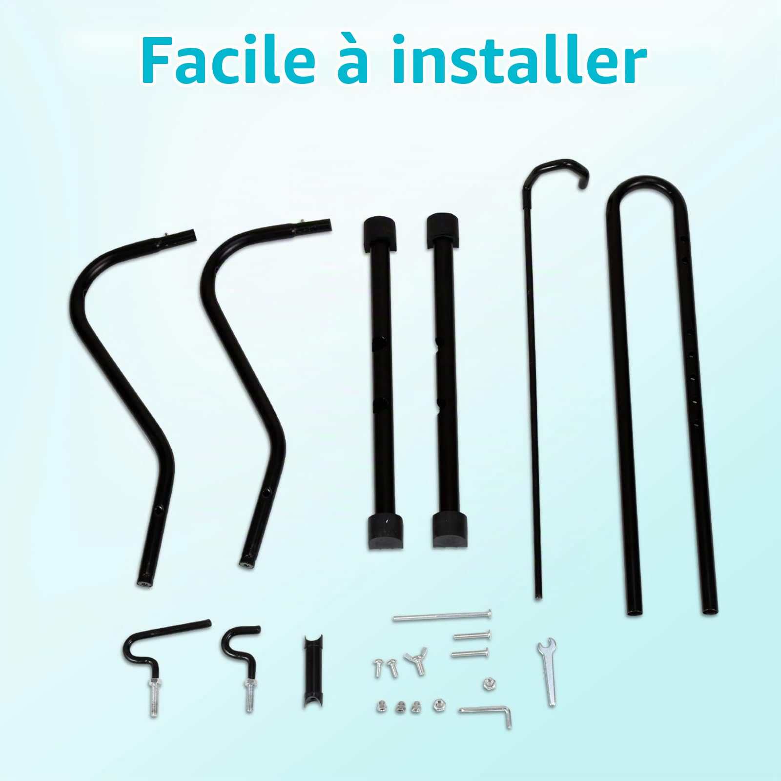 Lot de 2 supports de vélo de 20 à 29 pouces pour vélo, Support de sol vertical pour vélos, pour accrocher ou régler horizontalement et verticalement, Hauteur réglable, 20 à 29 pouces