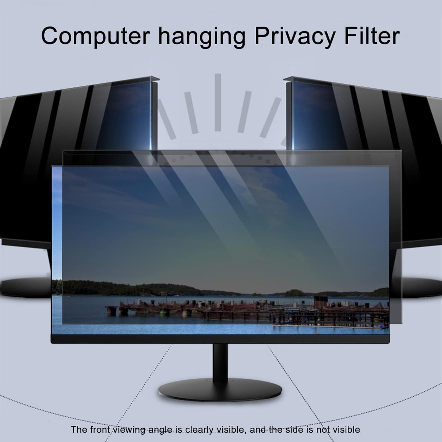 TBLOTYD Computer Privacy Screen Filter, Anti Blue Light Screen Protector Panel, Reduce Eyestrain, Suitable for 19