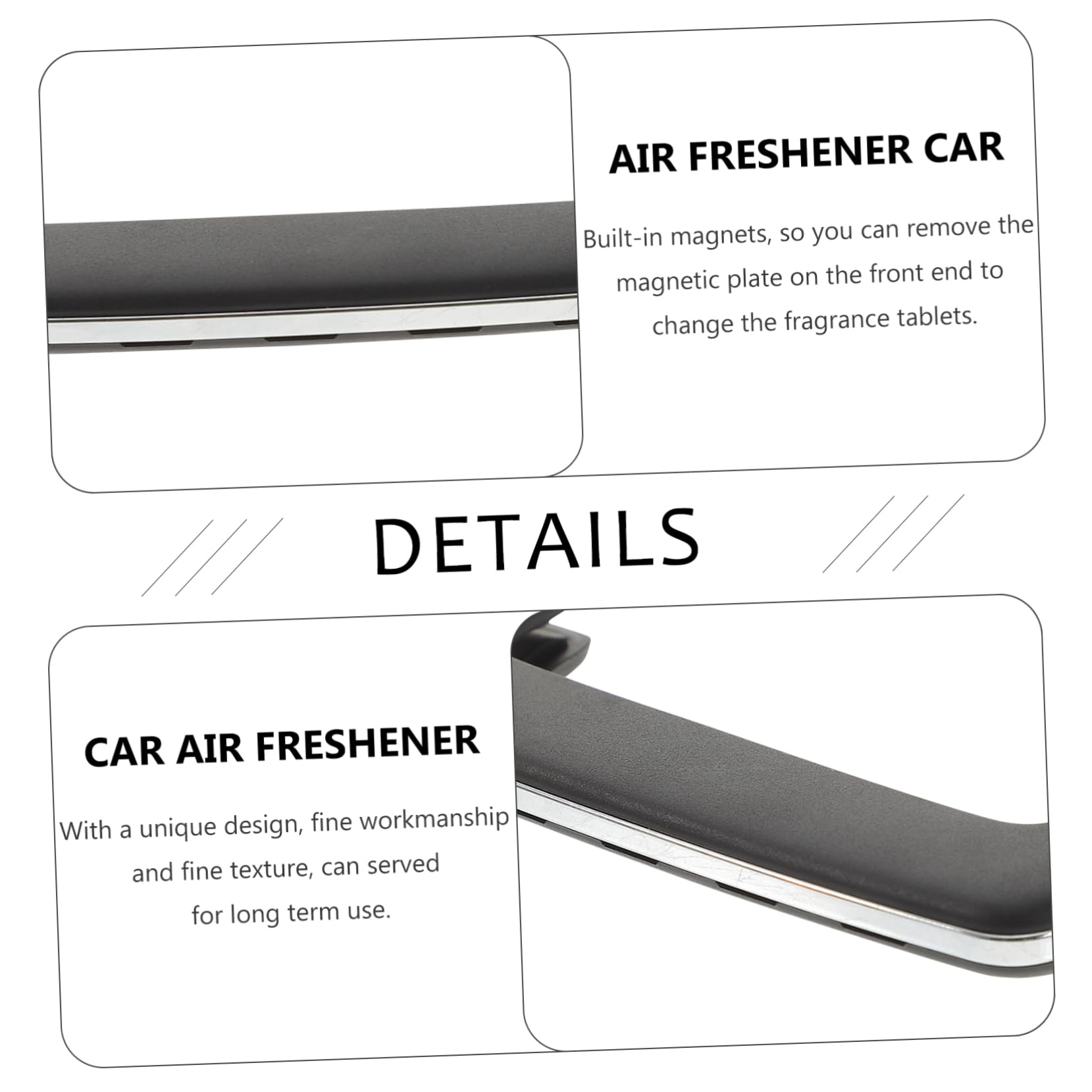 Cabilock Diffusore Profumo Auto Magnetico in Ceramica Supporto in Lega di Alluminio, Leggero, Design Unico per Bocchette D'aria Orizzontali e Verticali, Interno Auto
