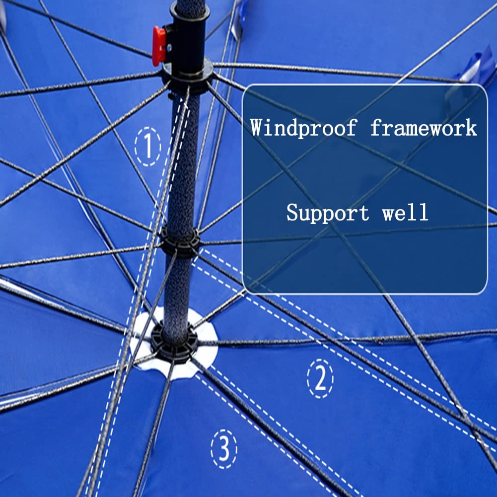 Parasol de Jardin Parasol d'extérieur Parasol Portable, Parasol de terrasse Parasol de marché Parasol de Plage sans Base, Parapluie de Table Ronde (Color : Multicolour, Size : 2.2m/7.2ft)
