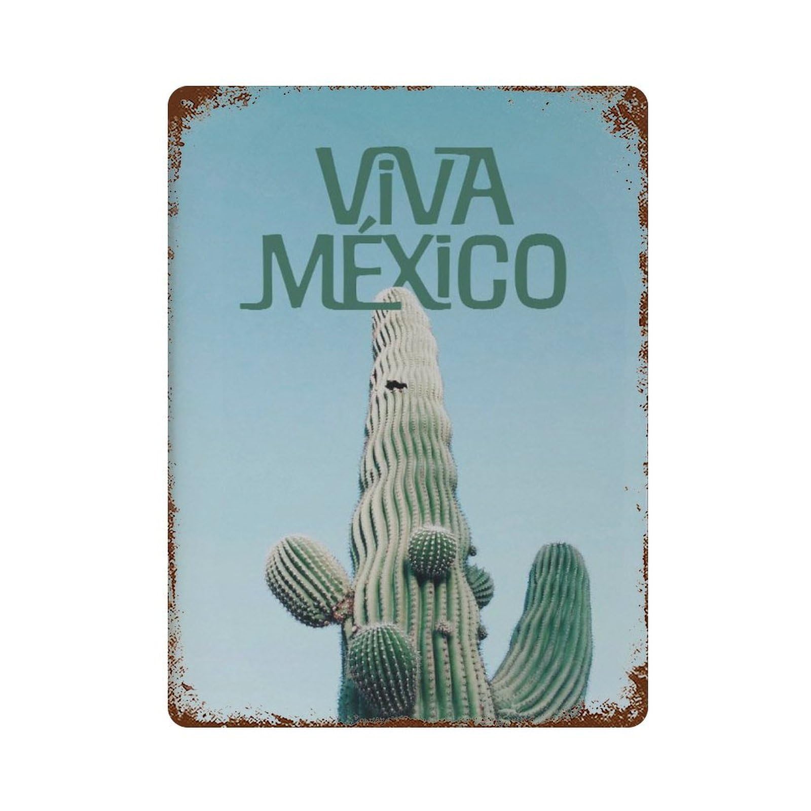 xiaoxiaoshen Viva Mexico Cactus Travel Wall Decor Art Metal Tin Poster Modern Home Decor Art Home Bar Shop Decorations Vintage Sign 40x30cm