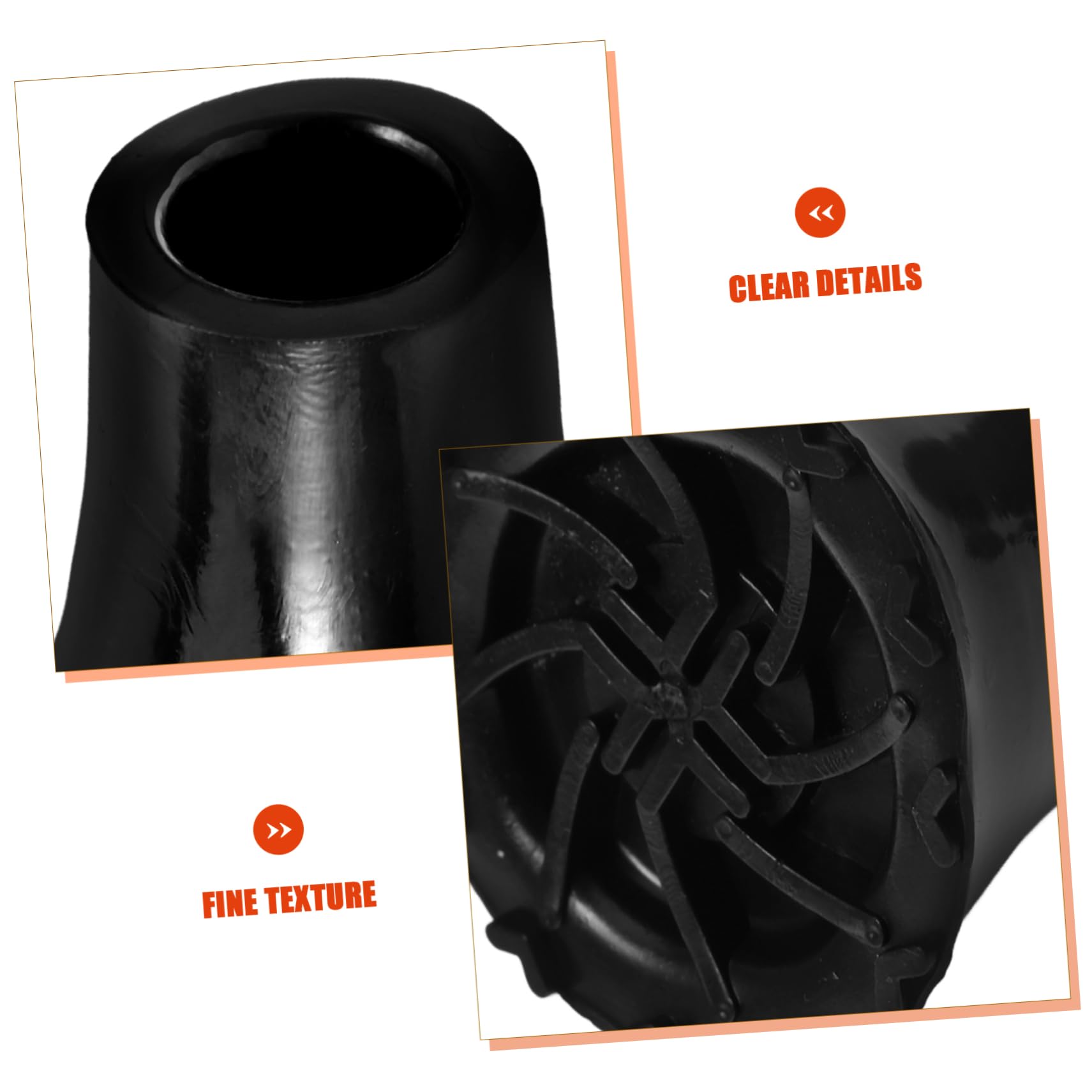 12pièces Embouts De Remplacement Antidérapants Pour Canne Et Crutch Accessoires Pour Randonnée Et Activités Extérieures Couleur Noire