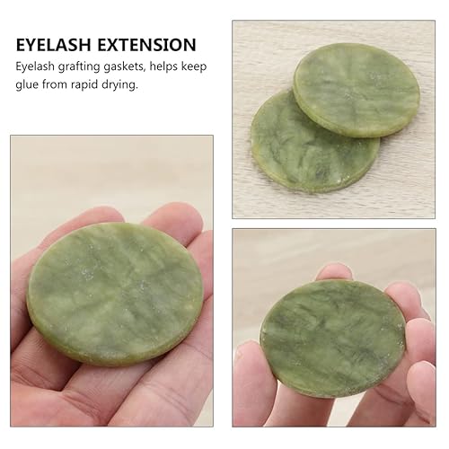 Miniatura 4 de Healifty Tablero de 6 piezas de soporte de jade para palets de pegamento, extensiones de maquillaje, extensiones de ojos, piedras adhesivas,