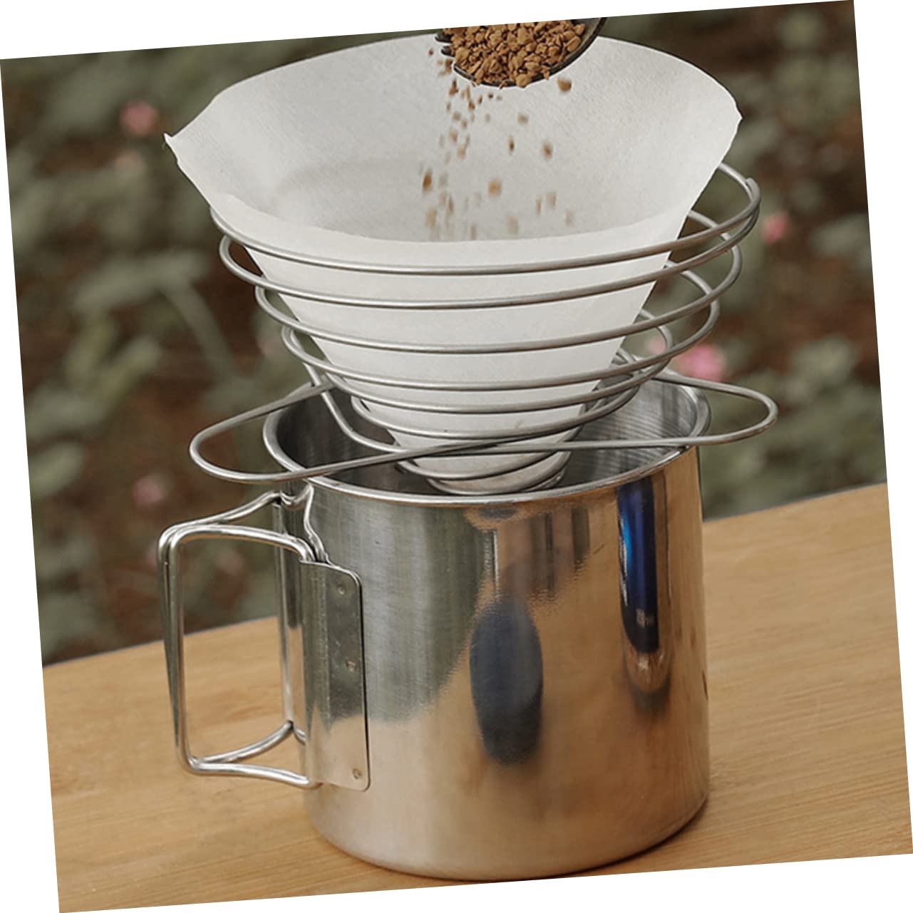 SHINEOFI 3 Series Papel Goteo Colador Pequeño Embudo De Café Canalón Verter Filtrar Cono Maquina De Cafe Cafetera Filtros Británicos Maquina Cafe Plata Acero Inoxidable 2 Piezas X 3
