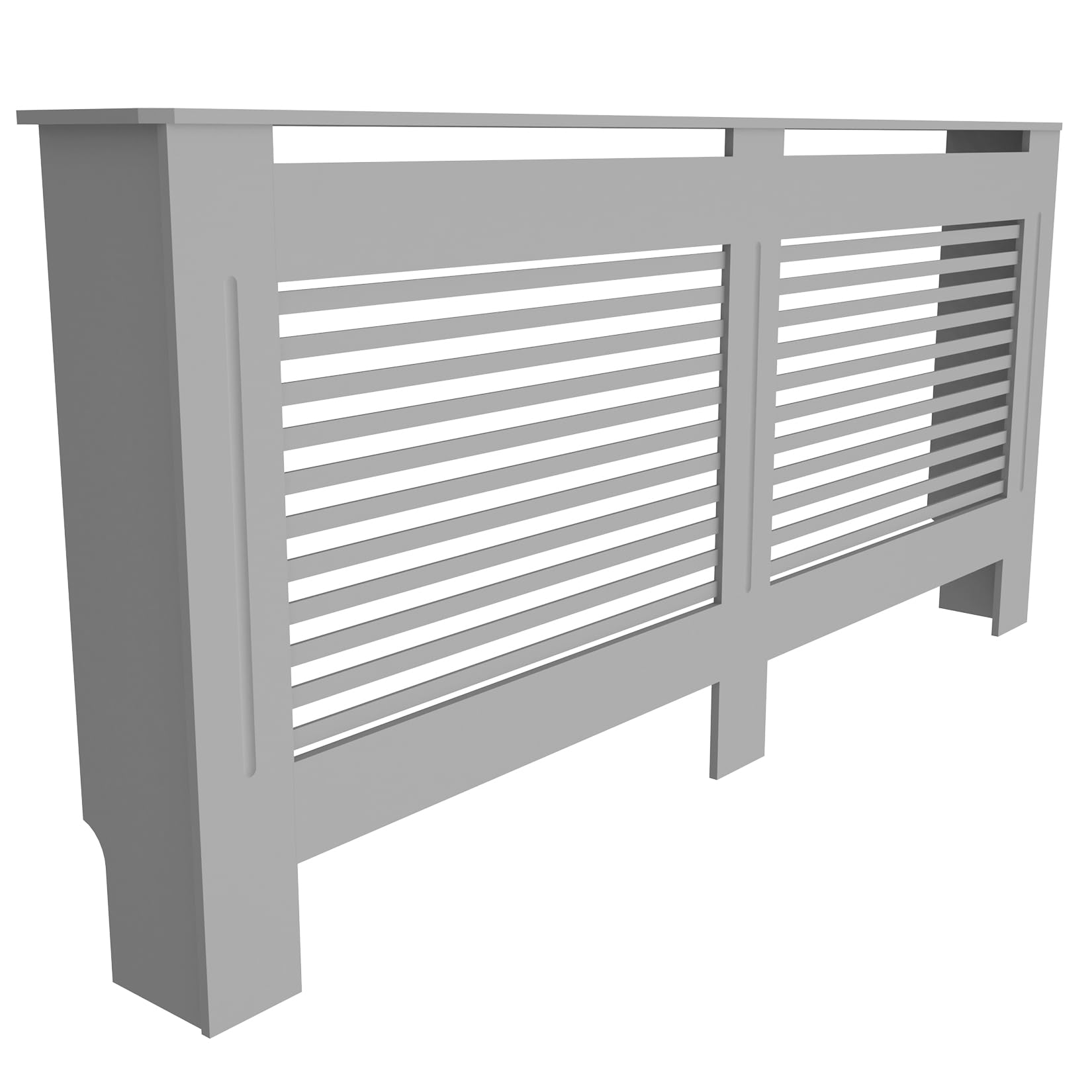 High Radiator Cover Wood Cabinet: 92cm Height Grey Extra Large Heater Covers Horizontal Slat Internal Heights 90cm Tall Radiator Shelf Thicken MDF Wooden Bedroom Hallway Wall Cabinets — image 1