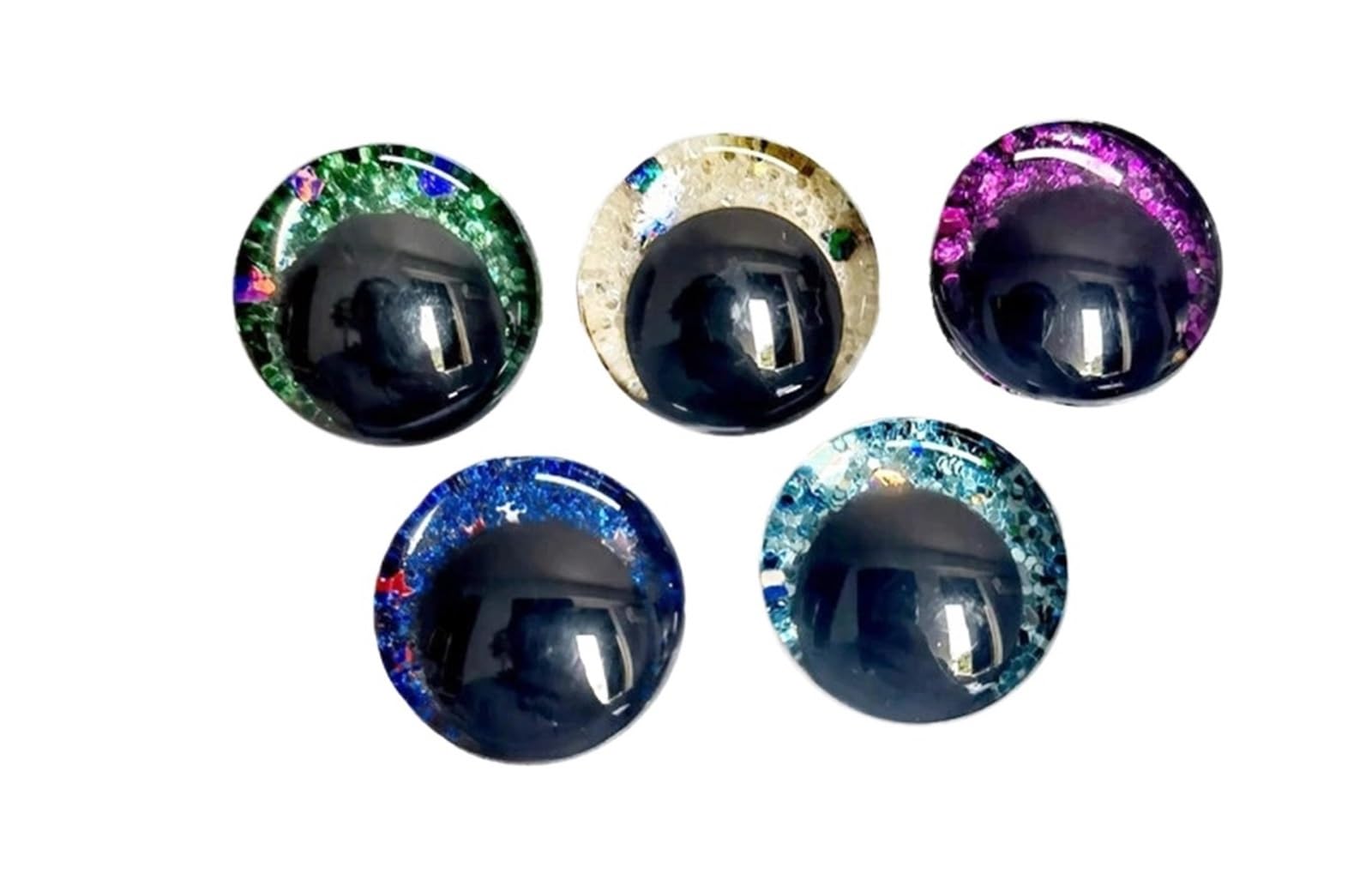 20 Stück 3D-Glitzer-Sicherheitsaugen for Gehäkelte Kuscheltiere Aus PS-Kunststoff