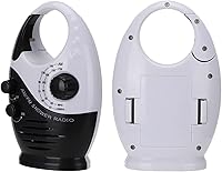 Vista 8 de Radio de ducha impermeable, radio AMFM con altavoces de volumen ajustables, altavoces portátiles alimentados por batería con mango de gancho