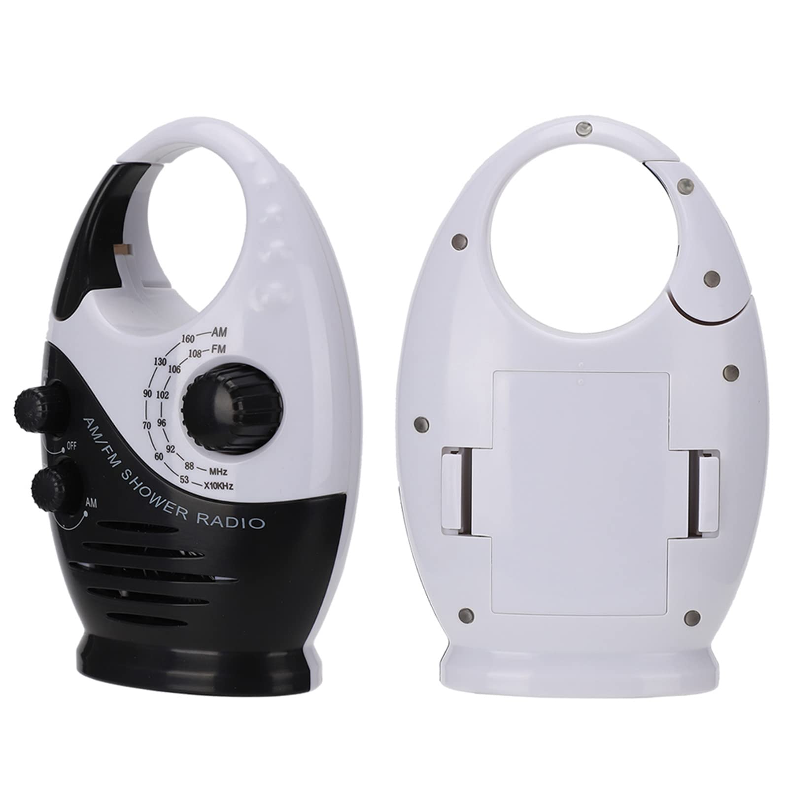 SYH&AQYE Radio de Douche étanche, Volume Réglable, Haut Parleur AM FM avec Poignée Supérieure, Haut parleurs de Douche de Salle de Bain, Radio sans Fil pour Salle de Bain, Kayak, Plage, Cadeaux