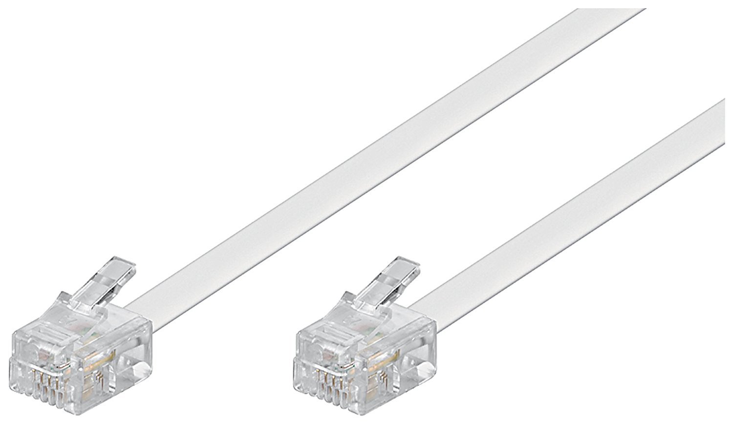 Goobay 93067 Modułowy kabel telefoniczny, biały, długość 3 m