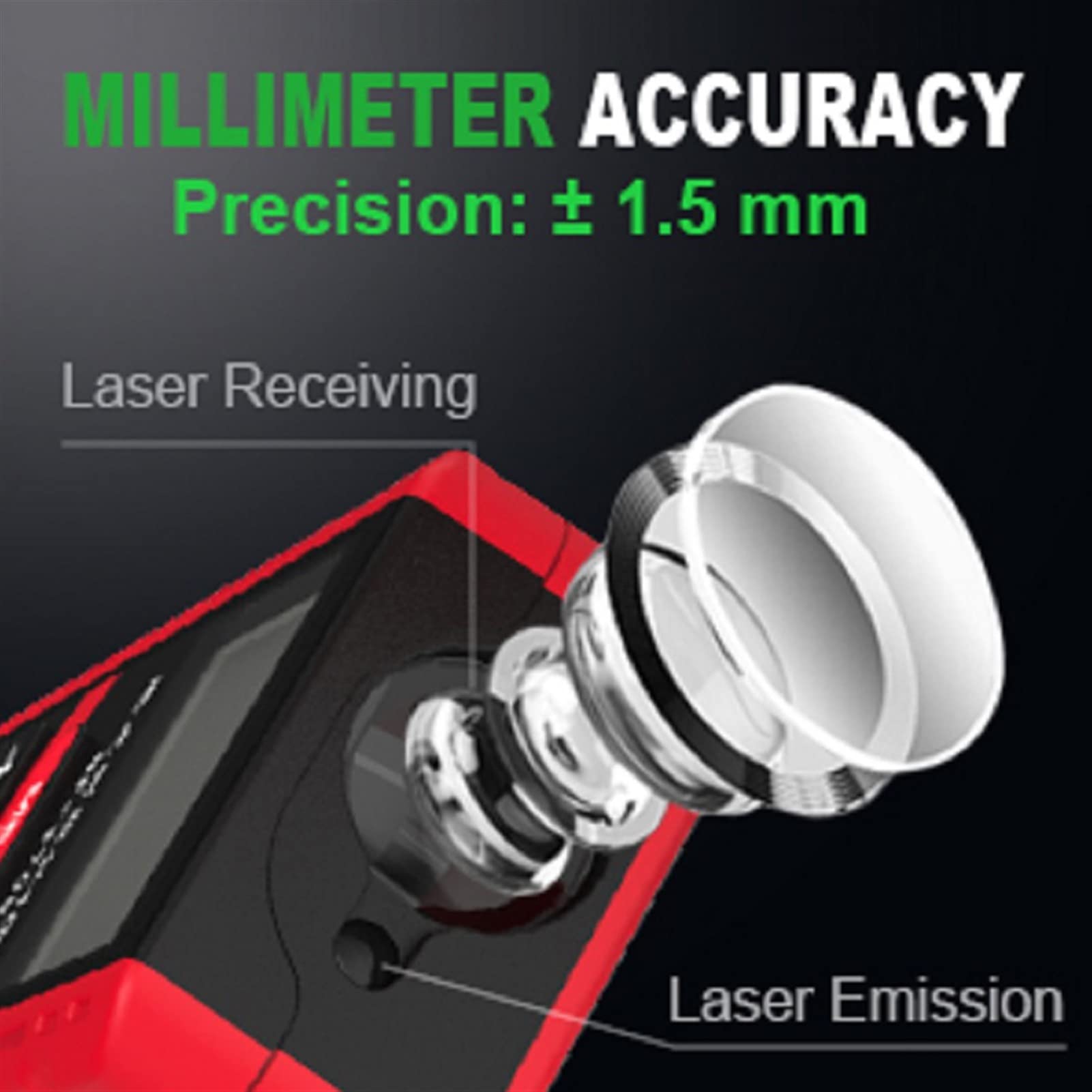 AmAzwi Tester di Rete NF-271 Misuratore di Distanza 40M 80M Roulette Elettronica Telemetro a Nastro Digitale Strumento di Test Professionale for Righello Risultati chiaramente definiti(Size:40m)