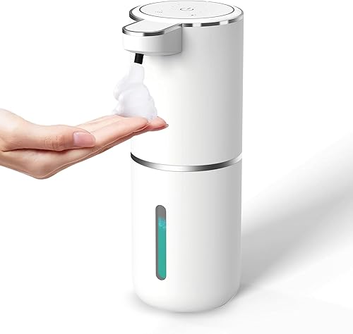 Miniatura 1 de Dispensador automático de jabón de manos, dispensador automático de jabón espumoso, 4 niveles de espuma ajustable, carga USB, dispensador de jabón