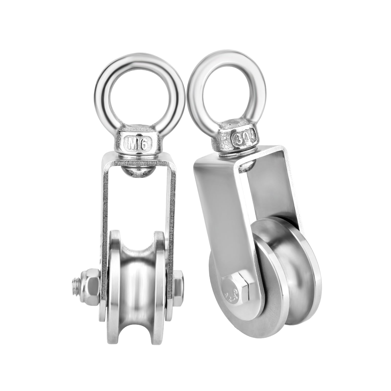 DROMEDARY 2x Umlenkrolle 34 Mm Mit Kugellager – Edelstahl 304, 250 Kg Tragkraft, 360° Drehbar