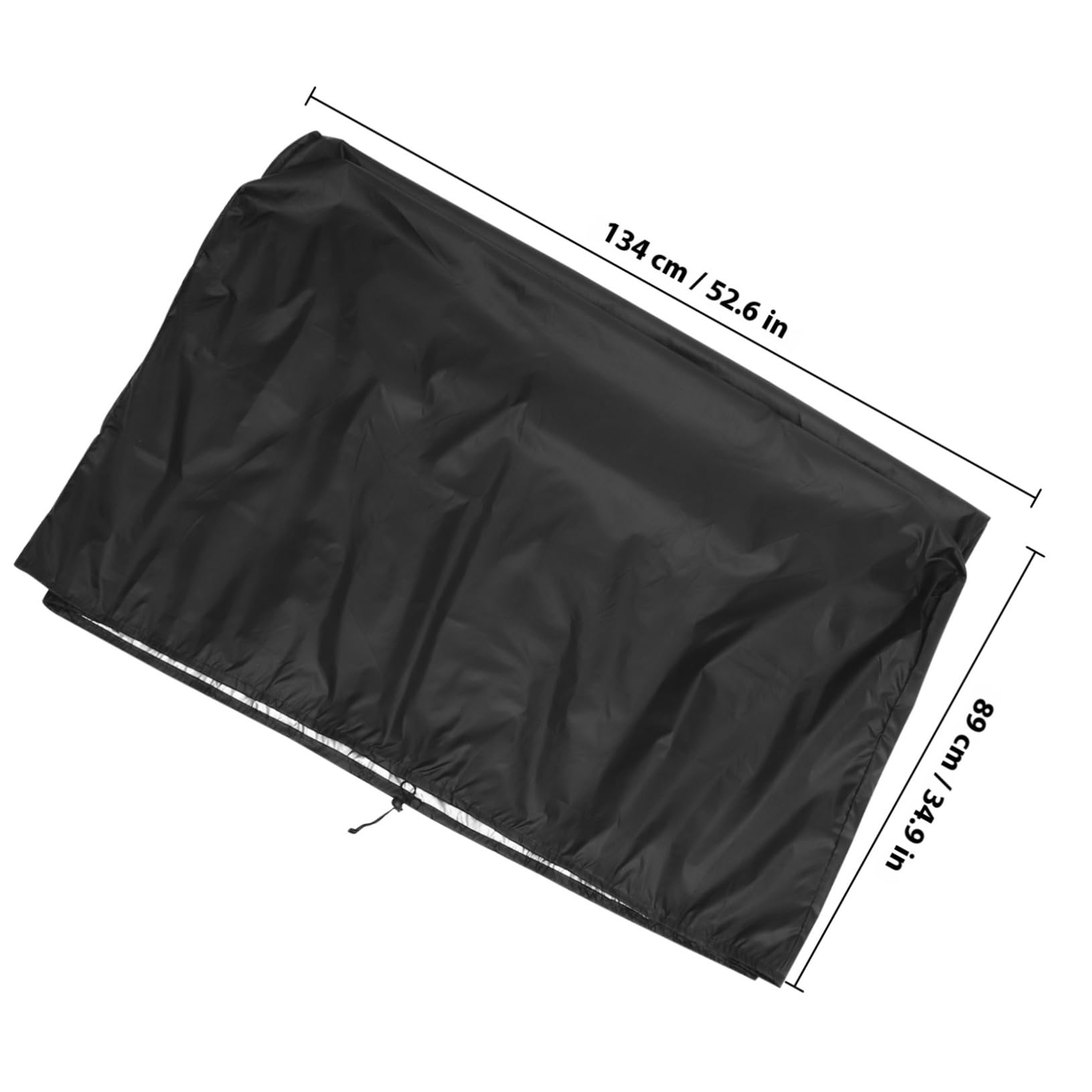 Tissu Oxford Housse de Chaise de Jardin Noir Imperméable