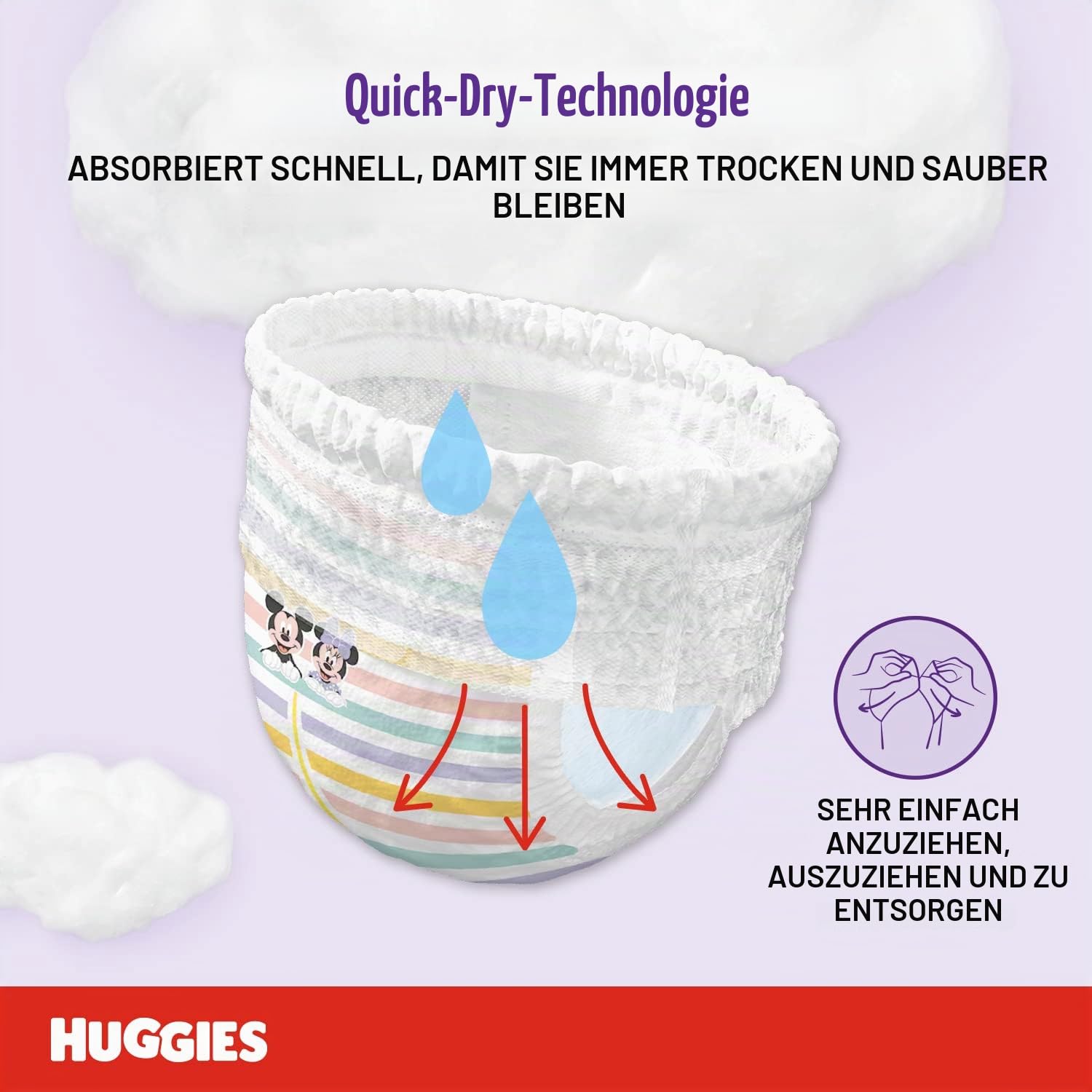 Huggies Ultra Comfort Windelhöschen, Größe 5 (12-17 kg), Packung mit 56 Windeln