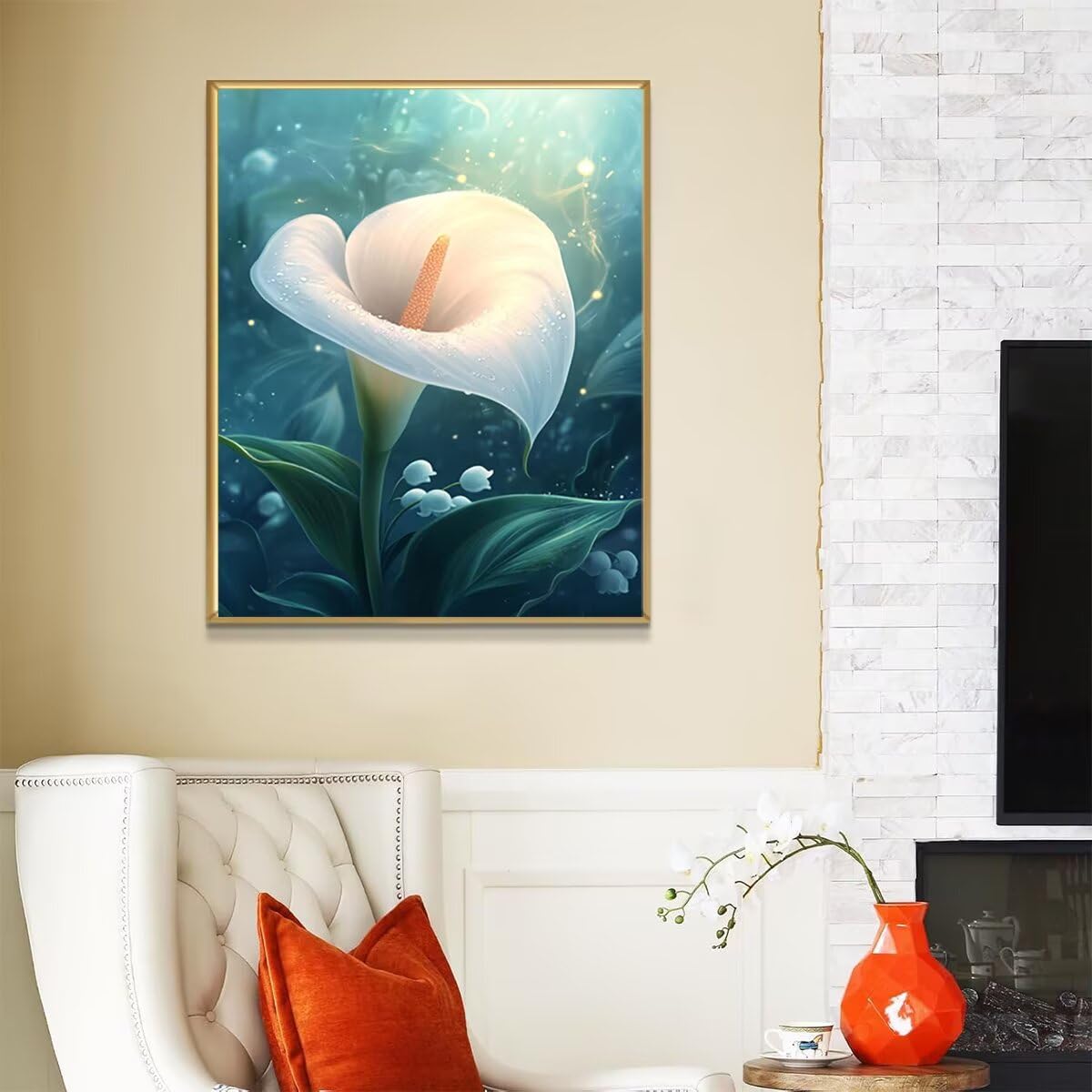Dipingere con i Numeri Fiore, Paint by Numbers Adulti Paesaggio, Fai da te Creativi Adulti Quadri da Dipingere Numerati Kit per Decorazione Della Parete di Casa, Regalo 100x135 cm Senza Cornice 3U-P