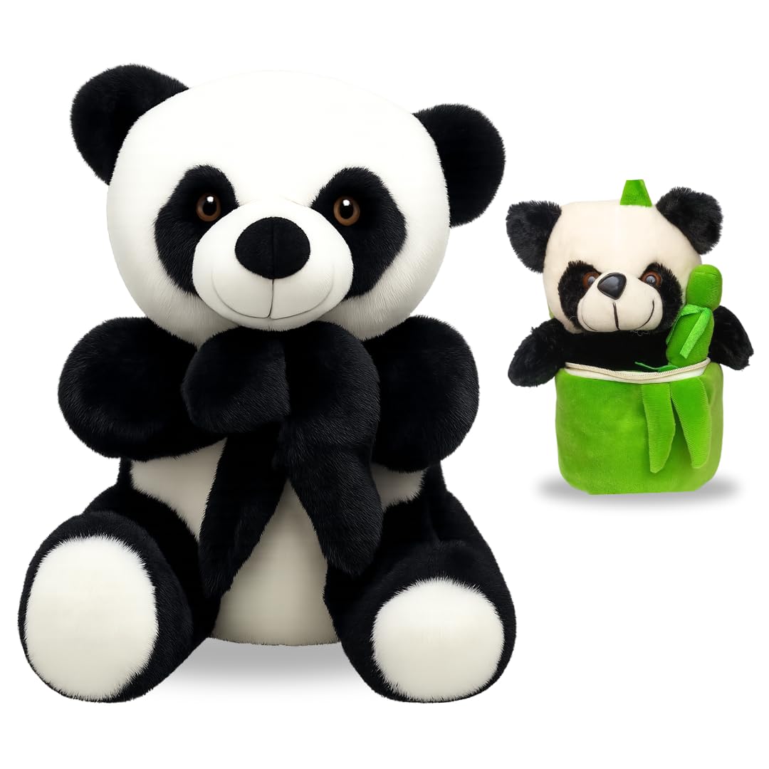 Buy Nanu Masti World Soft Panda 45cm & Strawberry Bunny Plush Toy