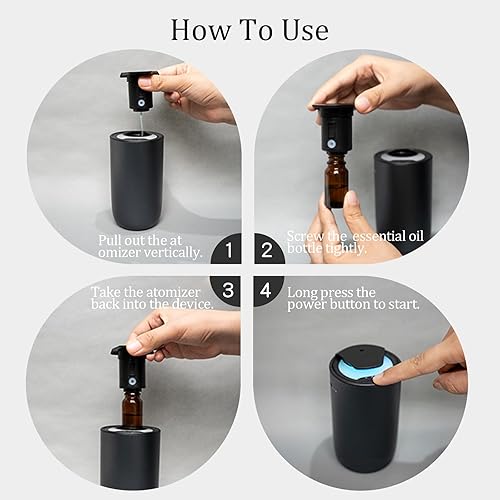 Miniatura 8 de Ambientador inteligente para automóvil, difusor de aroma, aromaterapia sin agua y silenciosa, difusor de aceite con luz LED ambiental colorida,