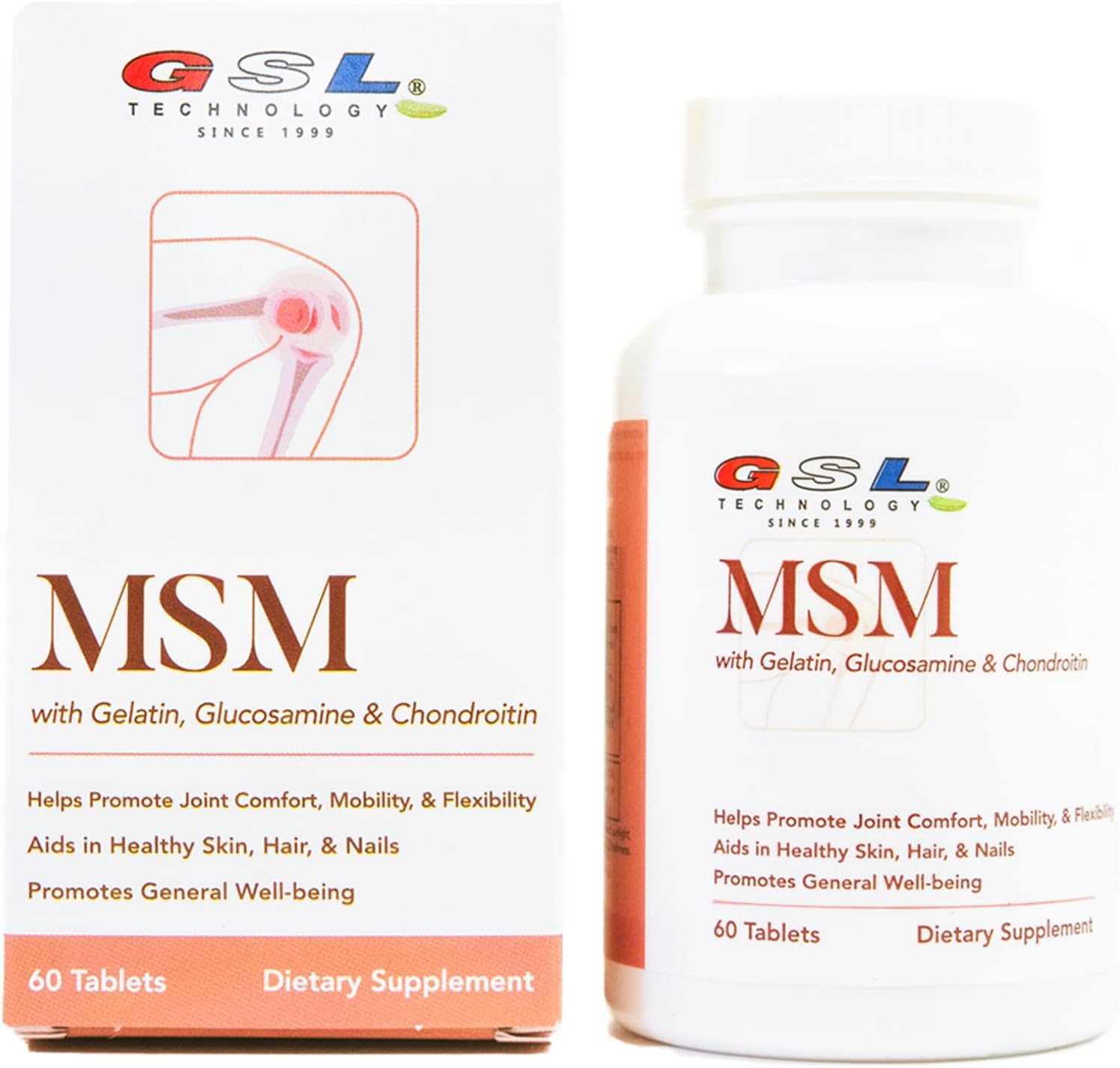 GSL Technology MSM with Gelatin, Glucosamine & Chondroitin