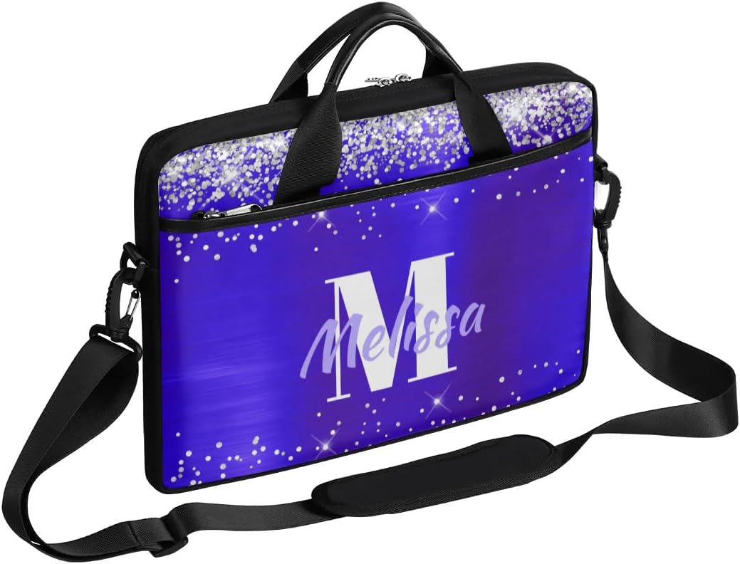 Custom Laptop Bag 15 Inch with Name Personalized Laptop Shoulder Bag for Women Men Gifts - Rainbow Dripping