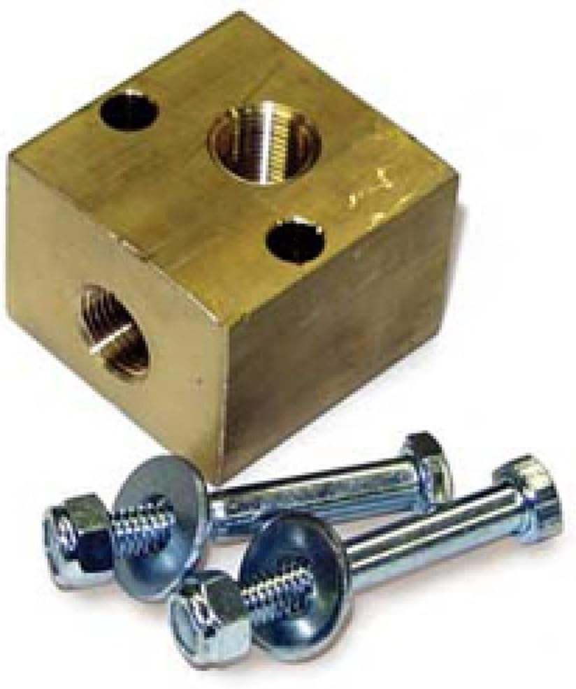 Hitech Unloader, Block Brass Assy. 1/2" x 1/2" (Stop Machine Vibration)