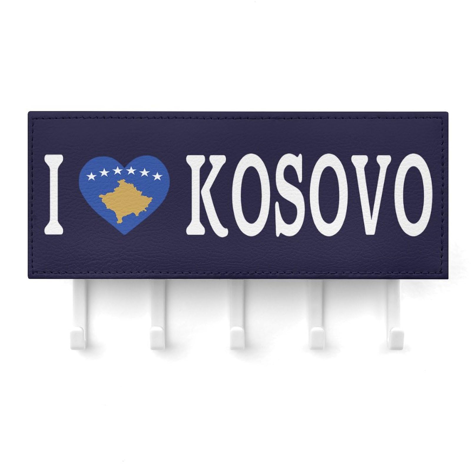 Porte-clés Double Face Drapeau Kosovo RKS - En Tissu Multicouleur - Fabriqué En France - Sans Marque