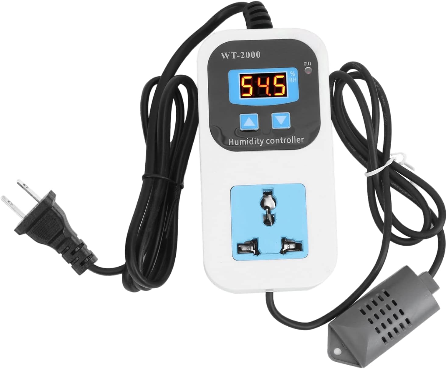 Liccx Digital Humidity Controller,0~99percent RH Ultra-Wide Control Range Hygrostat Humidity Switch for Greenhouse(US Plug)