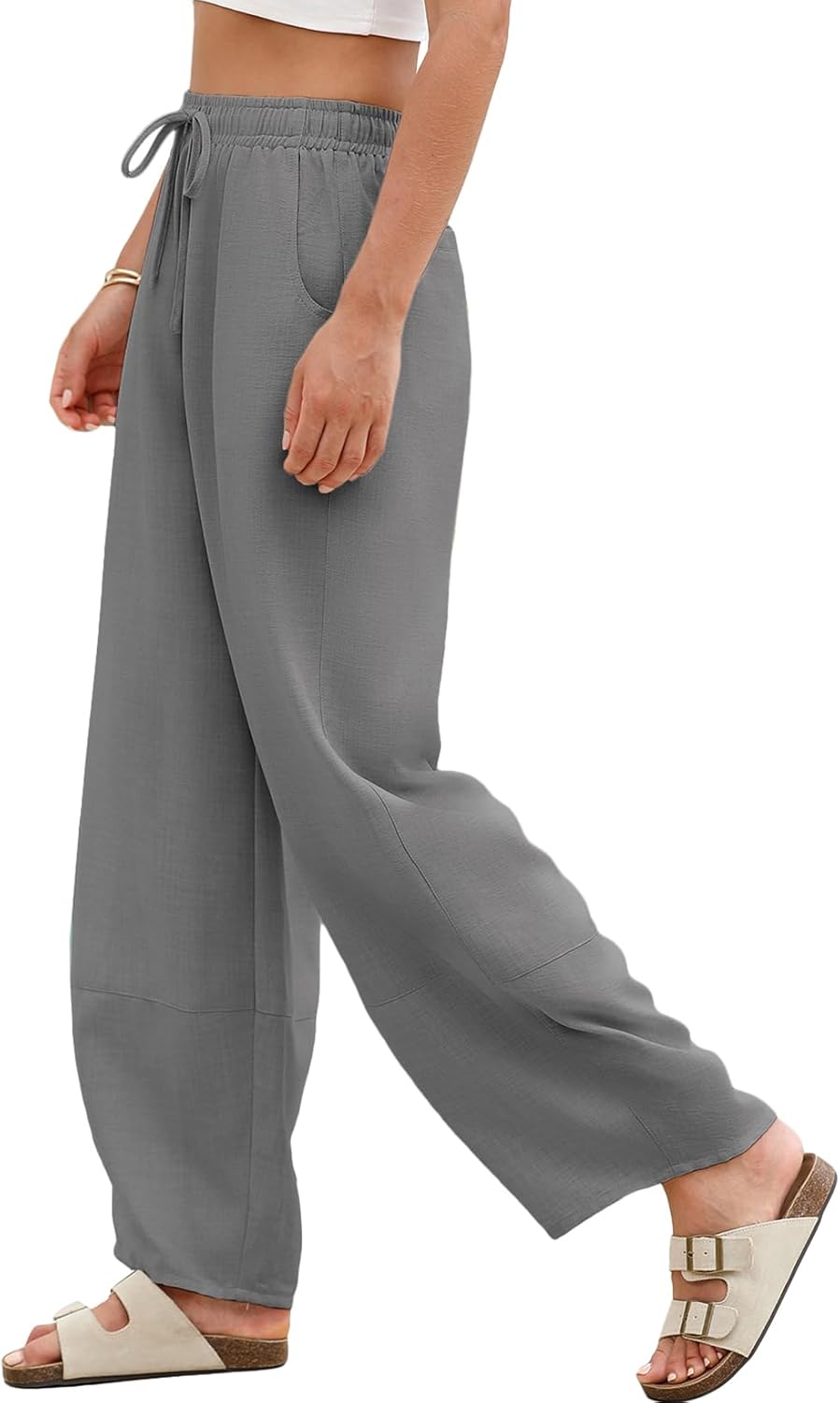 EVALESS Women's Baggy Wide Leg Palazzo Pants - Image 3
