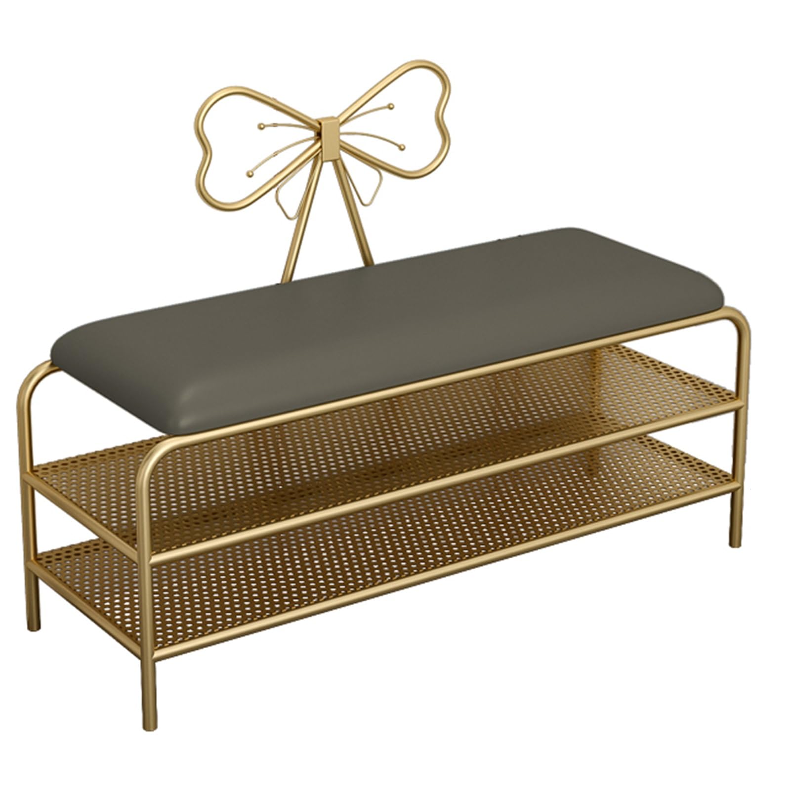 Banc à chaussures étagère multifonction grise pour rangement de chambre et couloir étroit