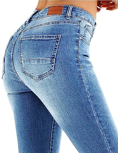 Rhodanthe Women's Ripped Skinny Jeans Stretch Boyfriend Trendy Jean Women Straight Distressed Jeans #TOP1