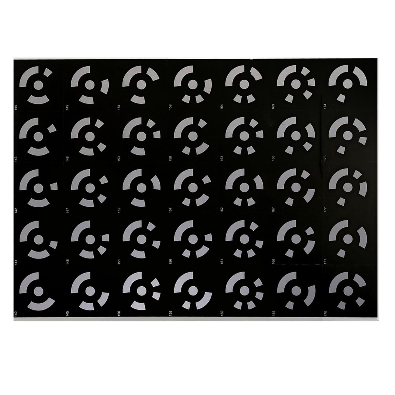 Marqueurs réfléchissants de positionnement for scanner portable 3D, points de suivi réutilisables pour un suivi précis(10mm round fan-shaped 1 set)