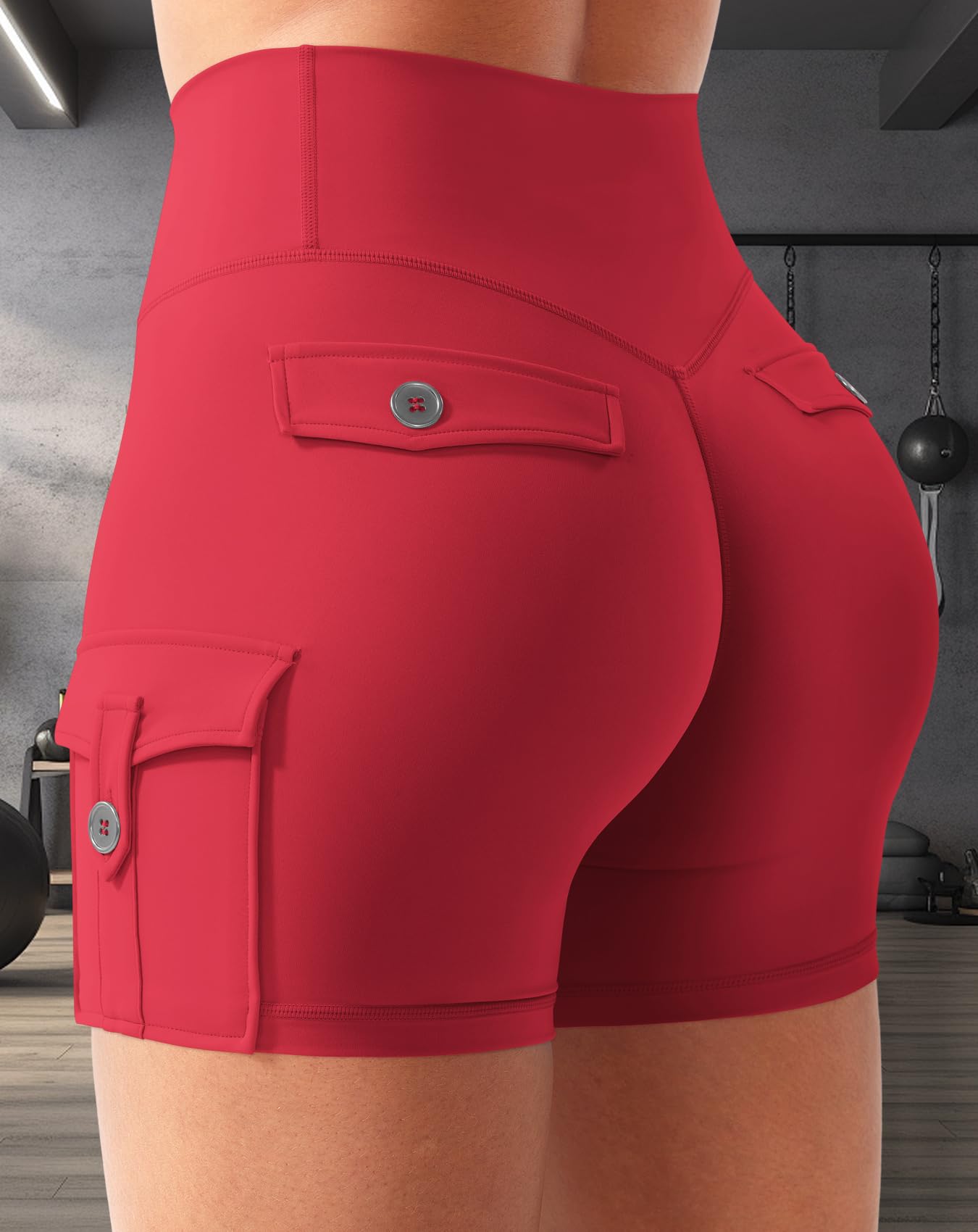 CoreFlex - Pantalones cortos de entrenamiento para mujer con bolsillos tipo cargo, cintura oculta, entrepierna de 3.6 pulgadas, 4.5 pulgadas, sin costura frontal — view 11