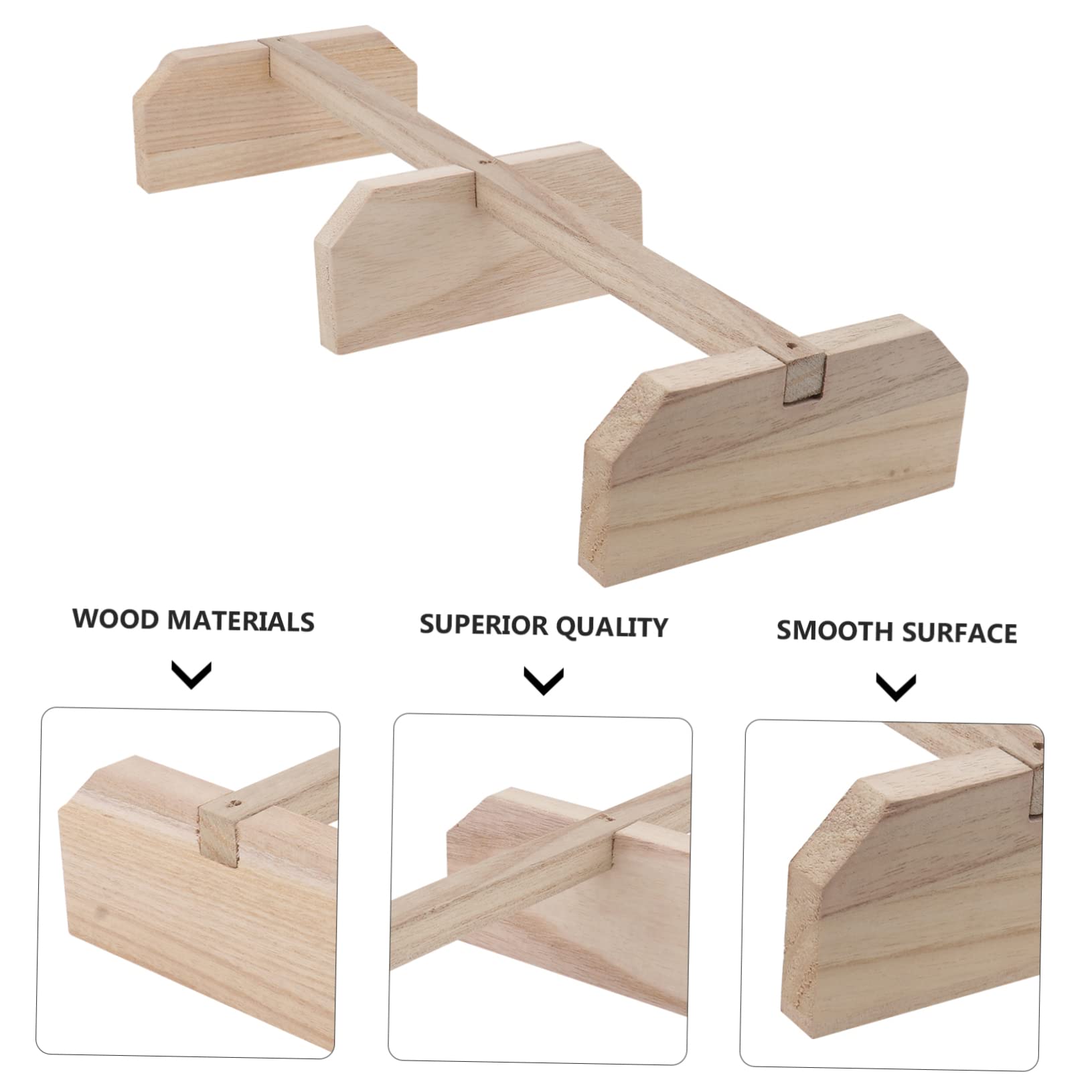 BESPORTBLE 2piezas Perch De Madera para Aves y Soporte Estable para Barra De Descanso para Aves Medianas y De Instalar y Usar
