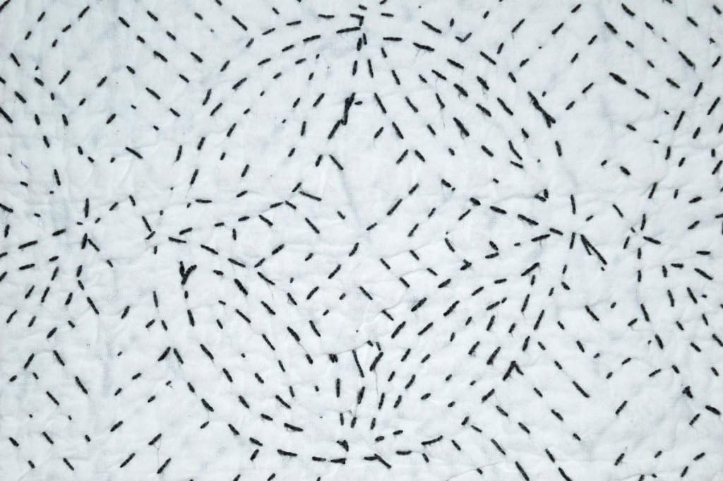 Trapunta Kantha Con Stampa A Blocchi A Mano: Biancheria Da