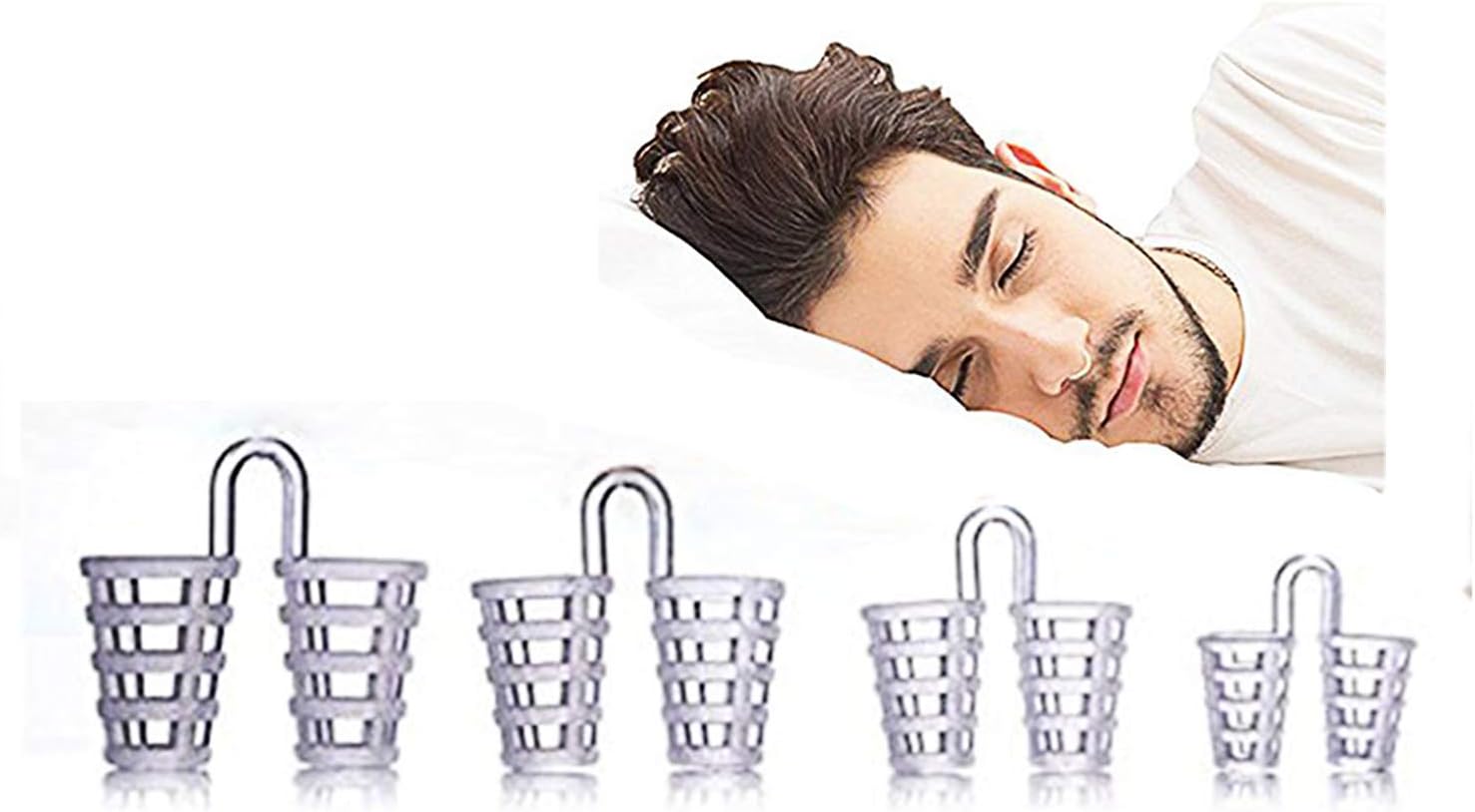 Helet Stop Snoring, Anti Snoring Solution Advanced Nose Vents Snore Stopper Device with Effectively Stops Snoring,Heavy Breathing, Sleep Apnea.(4 Different Sized Vents)