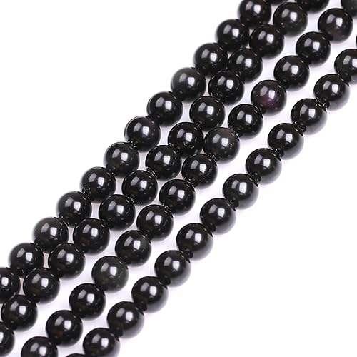 Miniatura 43 de GEM-Inside - Cuentas sueltas de ágata india natural de 0.157 pulgadas (0.157 in) con cuentas redondas de cristal energético para hacer joyas, 15