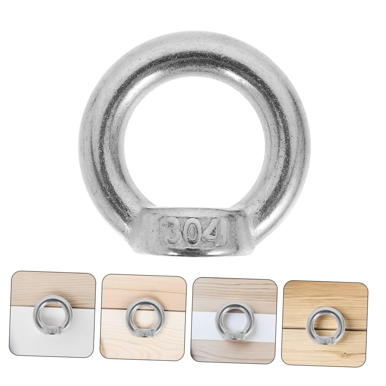 8pcs Eye Nut Threaded Fastener Ring Shaped M8 Stainless Steel