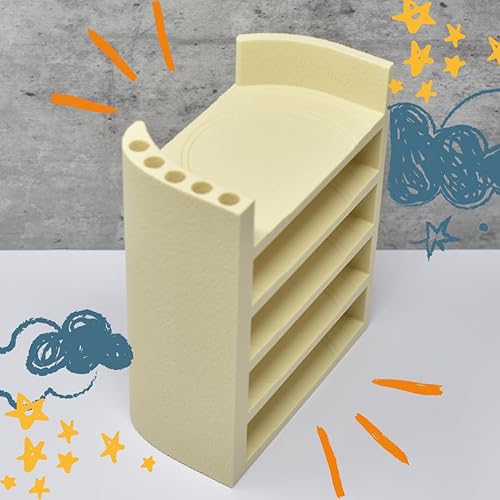 Miniatura 6 de Estante organizador de tapa compatible con Yeti Rambler y vasos, organizador de 5 tapas que se adapta a la mayoría de tamaños, tapas de vasos, más