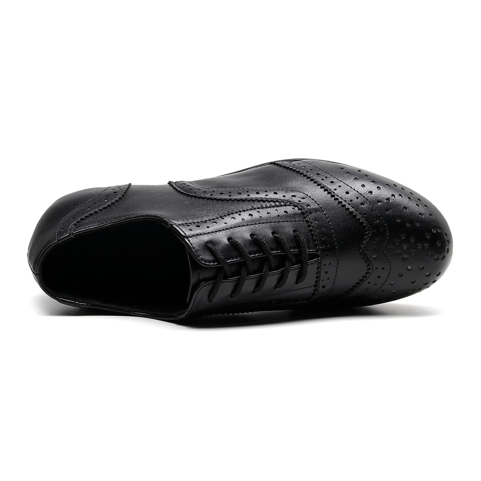 Zapatos de Claqué Hombre Tacón Bajo Cordones Brogue Transpirables