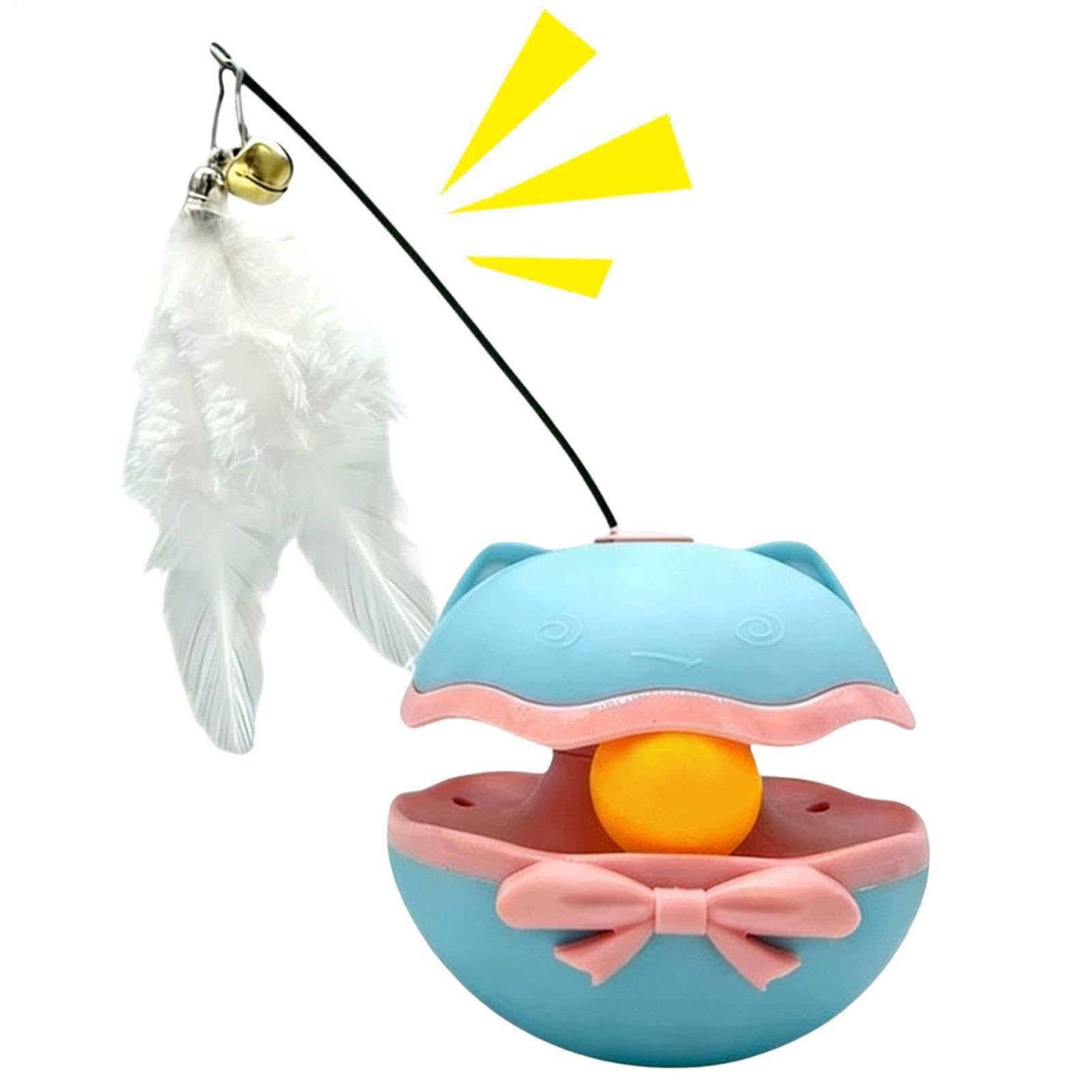 Juguetes para Gatos， Juguete Interactivo de enriquecimiento for Ejercicios Gatos, for criadero, Sala Estar, Dormitorio, apartamento(Light Blue)