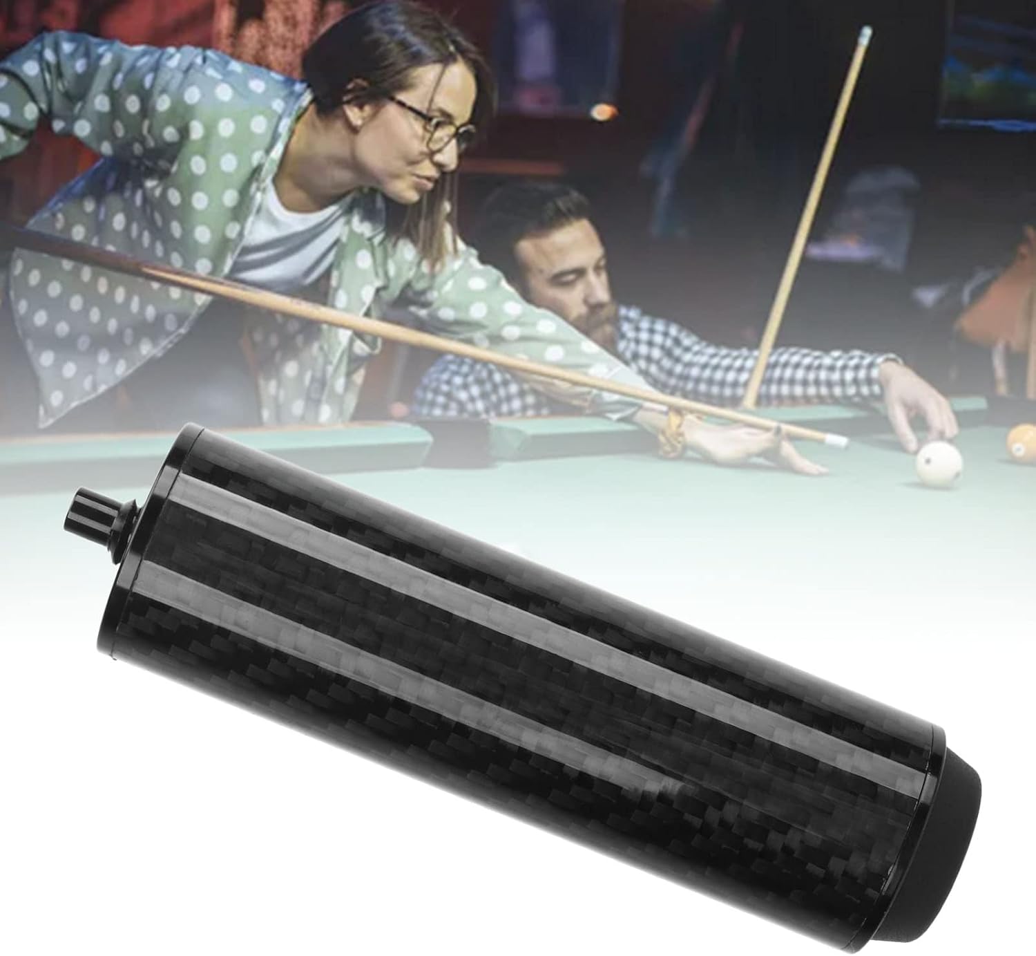 Gavigain Predator Pool Cue, Pool Cue Extension Carbon Fiber Billiards Extension with Storage Bag Aluminum Alloy Pool Cue Extension for Professional Extender Cue Black